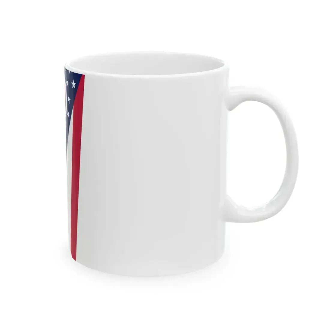Flag of Ohio vertical (United States) White Coffee Mug - Go Mug Yourself