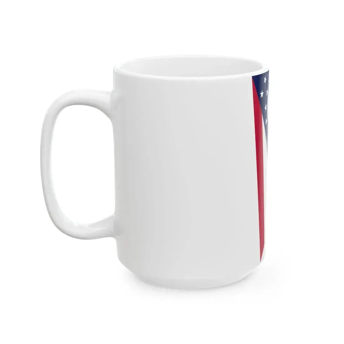 Flag of Ohio vertical (United States) White Coffee Mug - Go Mug Yourself