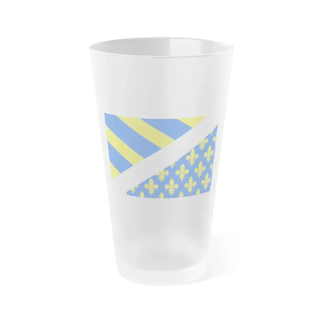 Flag of Oise France 2 - Frosted Pint Glass 16oz 16oz Frosted - Go Mug Yourself