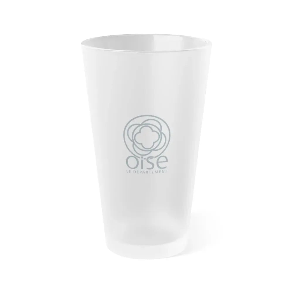 Flag of Oise France - Frosted Pint Glass 16oz 16oz Frosted - Go Mug Yourself