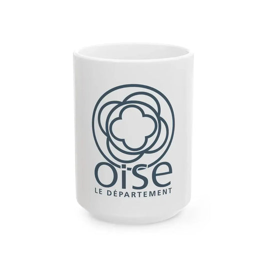 Flag of Oise France - White Coffee Mug 15oz - Go Mug Yourself