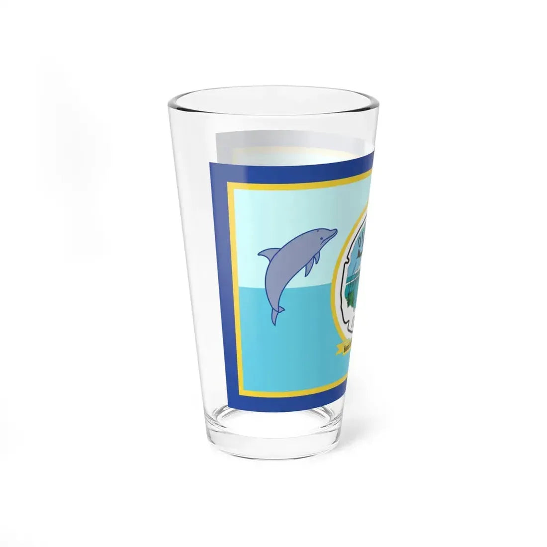 Flag of Okaloosa County Florida (United States) Pint Glass 16oz - Go Mug Yourself