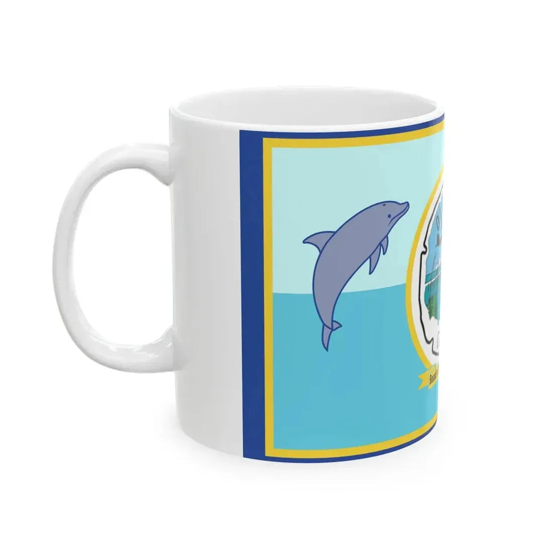 Flag of Okaloosa County Florida (United States) White Coffee Mug - Go Mug Yourself