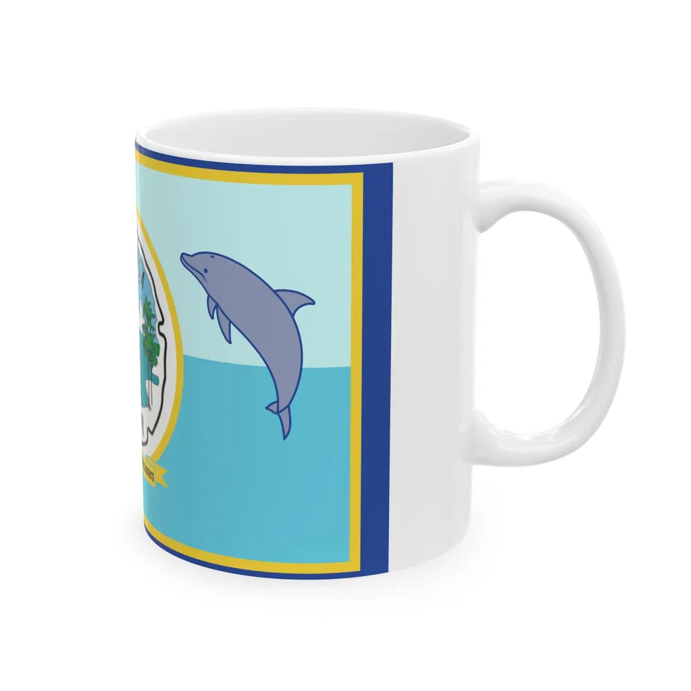 Flag of Okaloosa County Florida (United States) White Coffee Mug - Go Mug Yourself