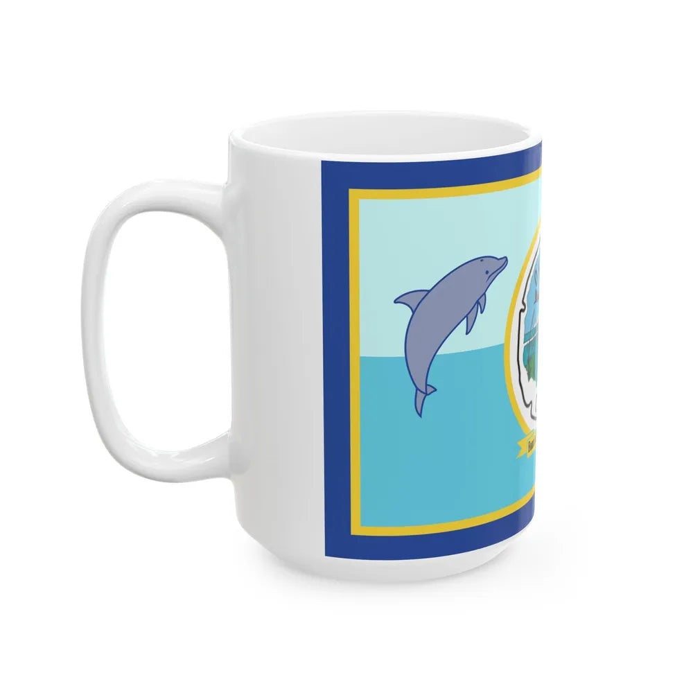 Flag of Okaloosa County Florida (United States) White Coffee Mug - Go Mug Yourself