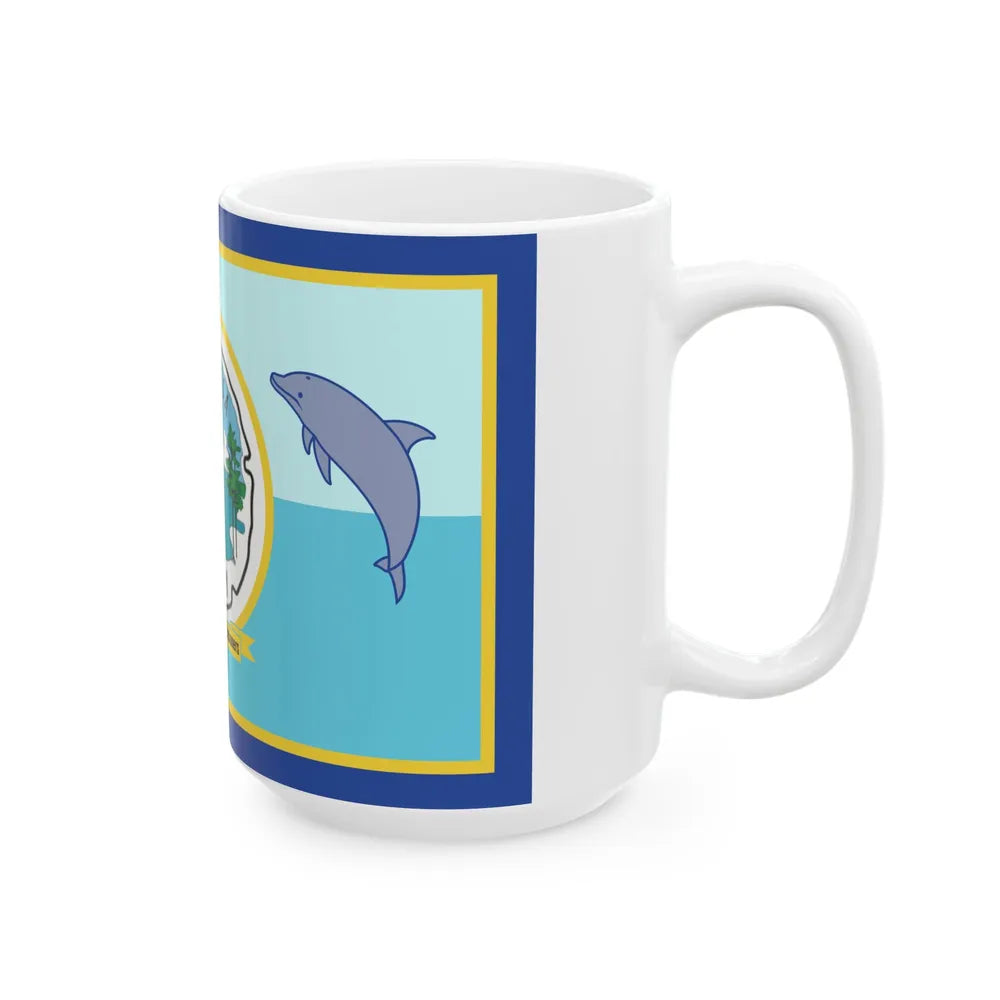Flag of Okaloosa County Florida (United States) White Coffee Mug - Go Mug Yourself