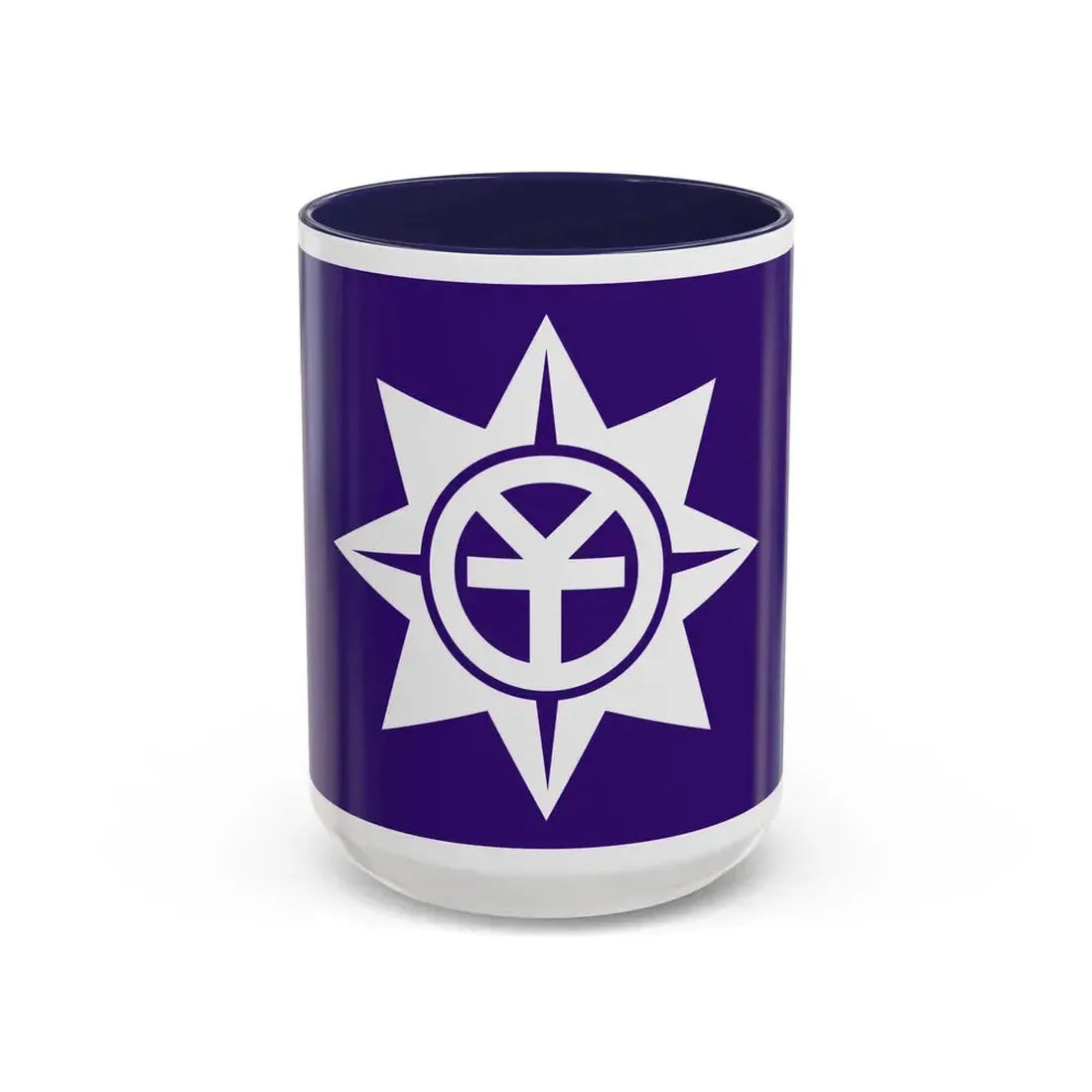 Flag of Okayama Okayama Japan - Accent Coffee Mug 15oz Navy - Go Mug Yourself