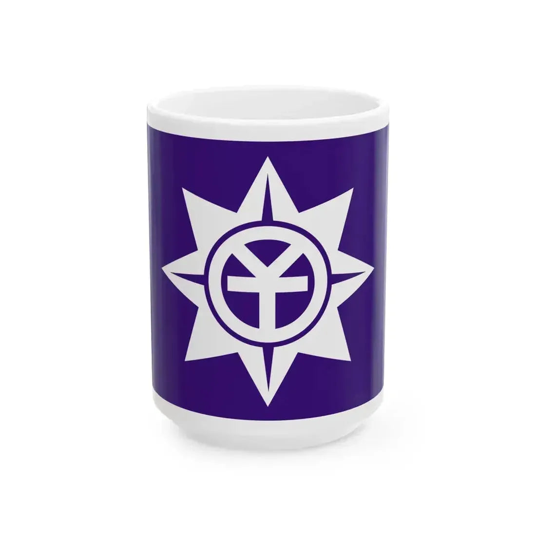 Flag of Okayama Okayama Japan - White Coffee Mug 15oz - Go Mug Yourself