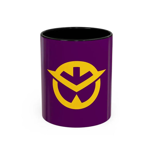 Flag of Okayama Prefecture Japan - Accent Coffee Mug 11oz Black - Go Mug Yourself