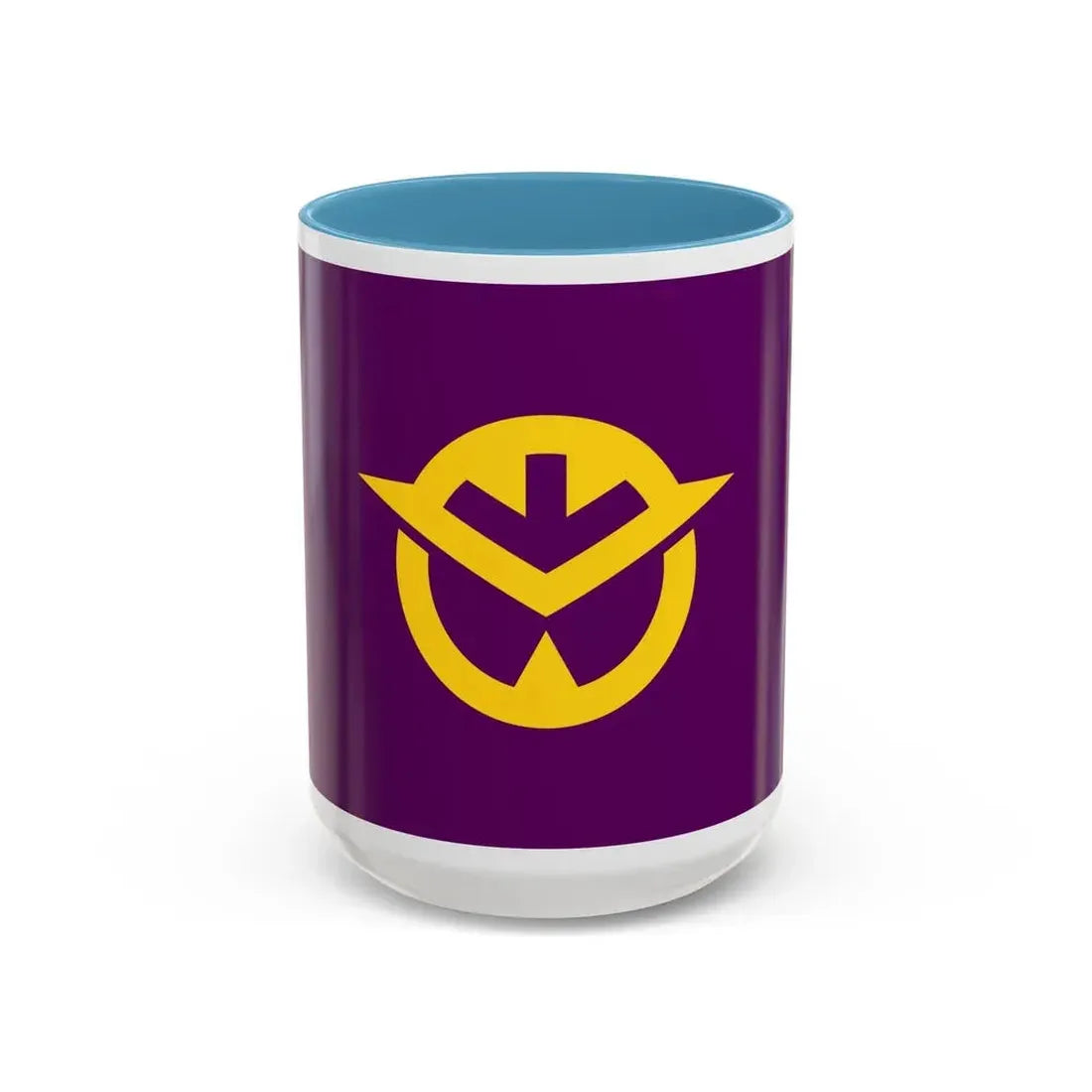 Flag of Okayama Prefecture Japan - Accent Coffee Mug 15oz Light Blue - Go Mug Yourself