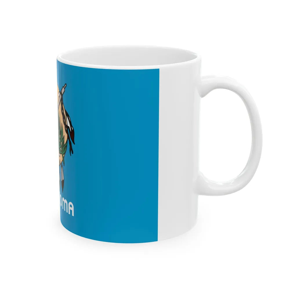 Flag of Oklahoma 1941-1988 unofficial (United States) White Coffee Mug - Go Mug Yourself