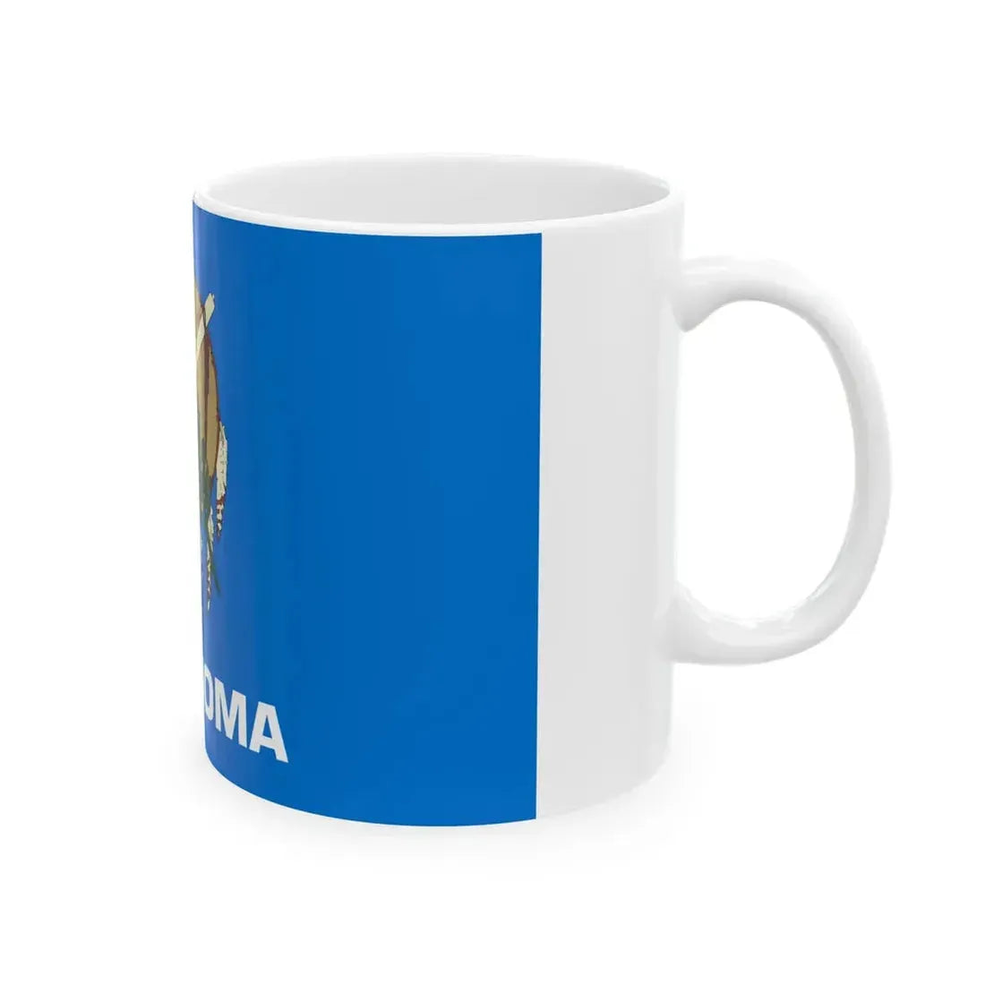 Flag of Oklahoma 3-2 (United States) White Coffee Mug - Go Mug Yourself
