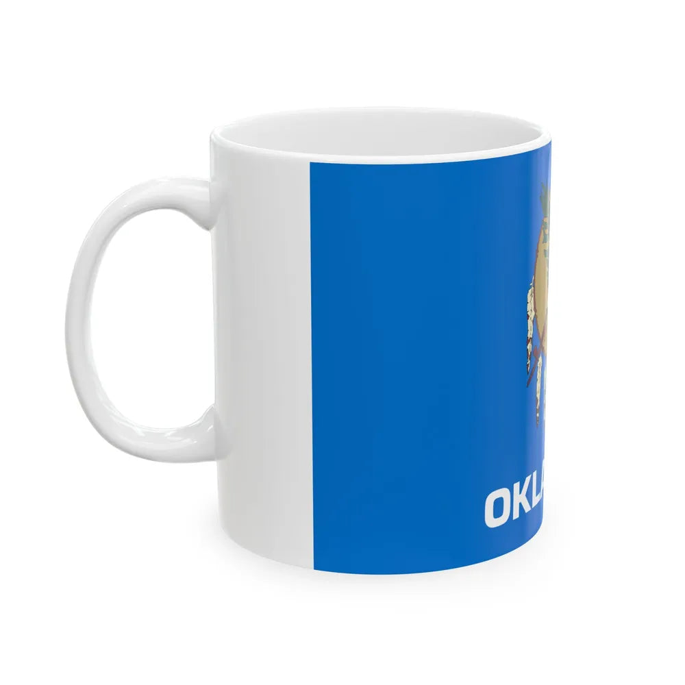 Flag of Oklahoma (United States) White Coffee Mug - Go Mug Yourself