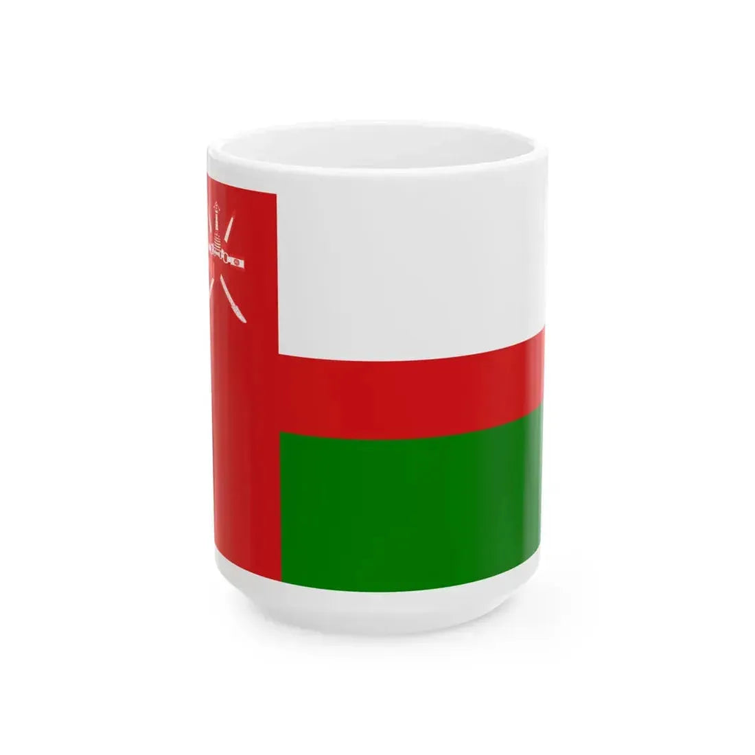Flag of Oman 1970-1995 (Oman) White Coffee Mug 15oz - Go Mug Yourself