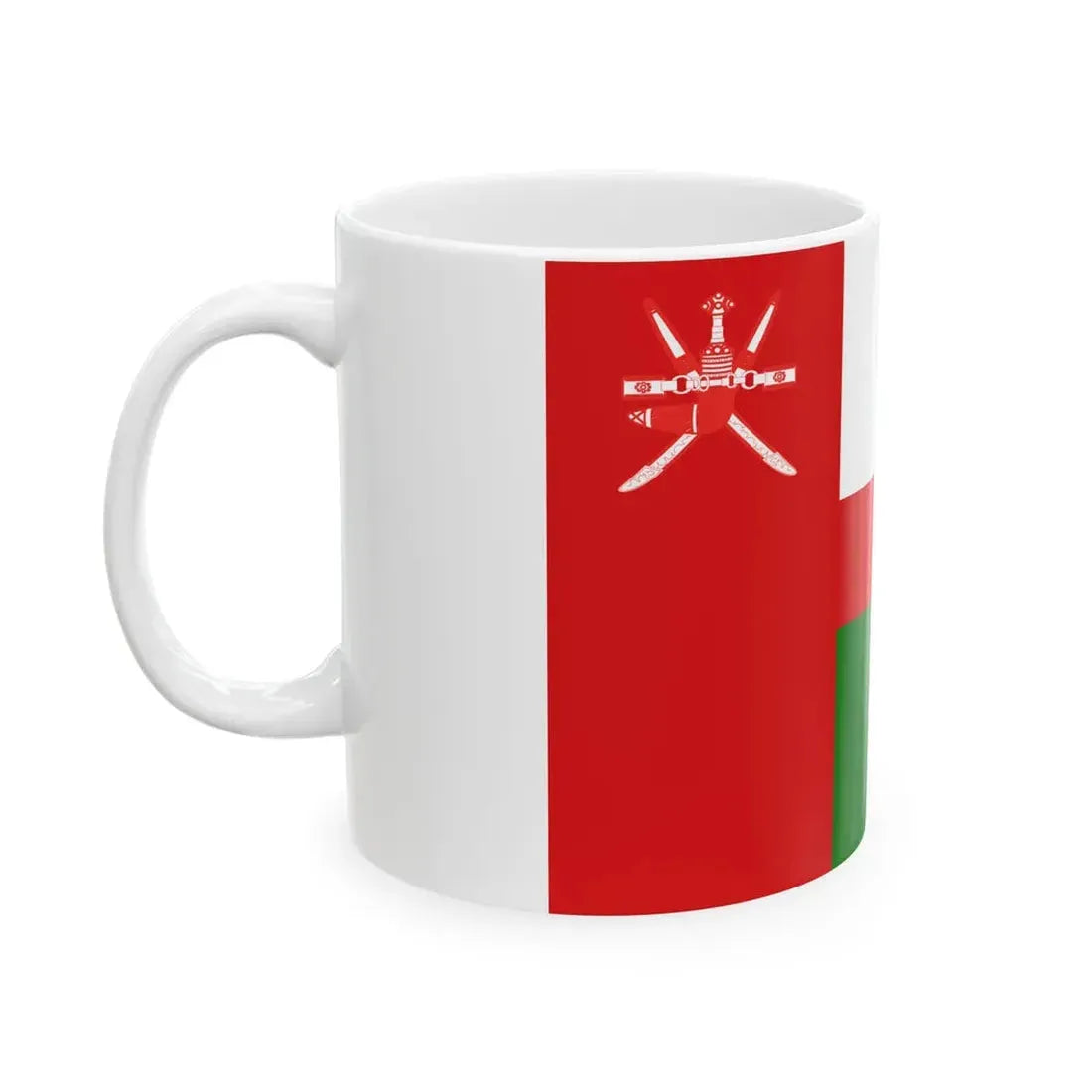 Flag of Oman 1970-1995 (Oman) White Coffee Mug - Go Mug Yourself