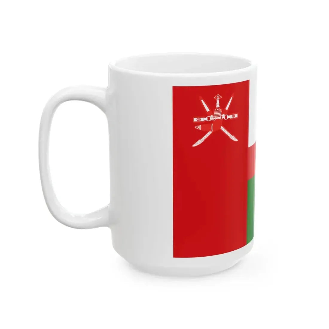 Flag of Oman 1970-1995 (Oman) White Coffee Mug - Go Mug Yourself
