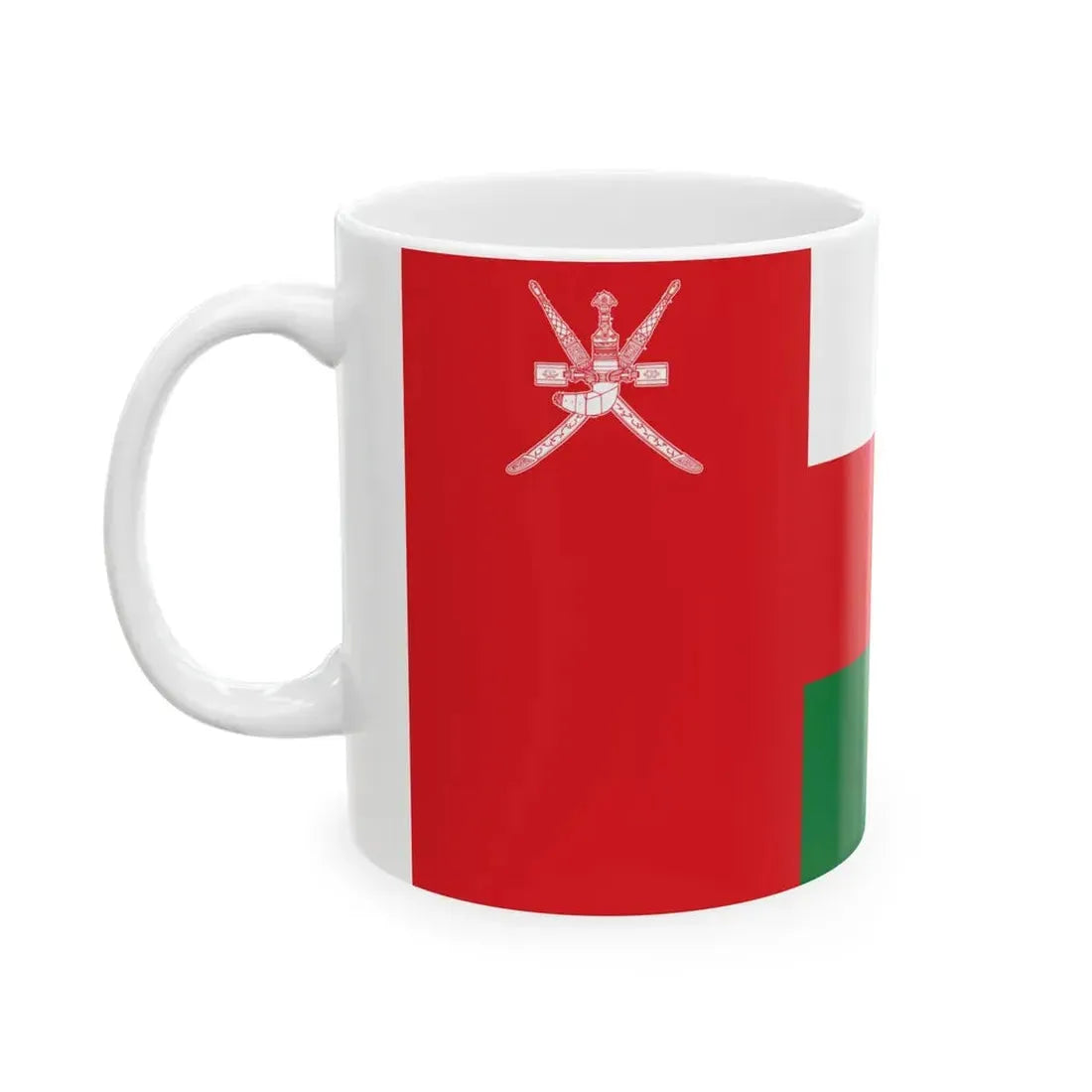 Flag of Oman 2-1 (Oman) White Coffee Mug - Go Mug Yourself