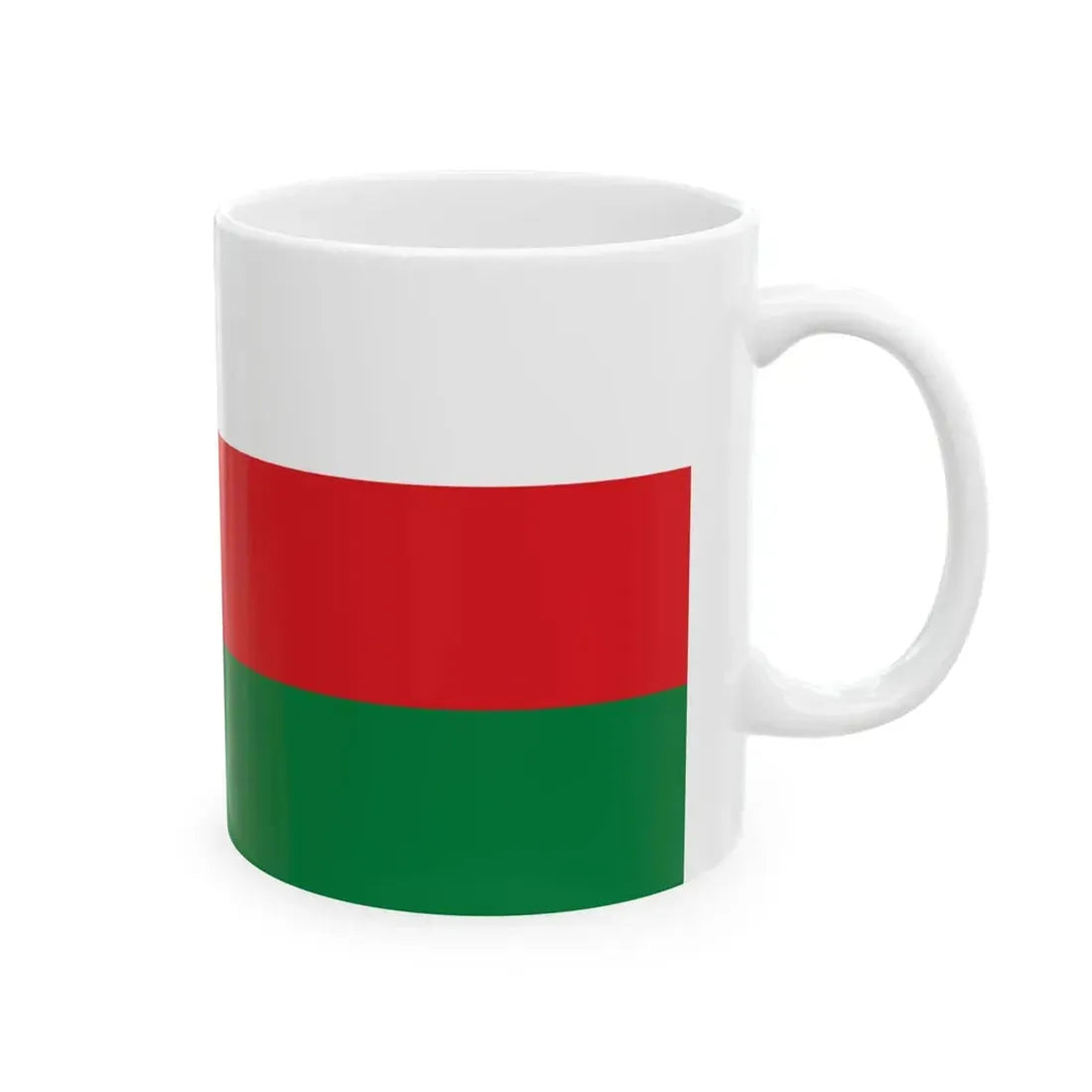 Flag of Oman 2-1 (Oman) White Coffee Mug - Go Mug Yourself