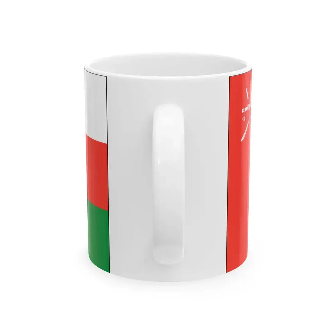 Flag of Oman bordered (Oman) White Coffee Mug - Go Mug Yourself
