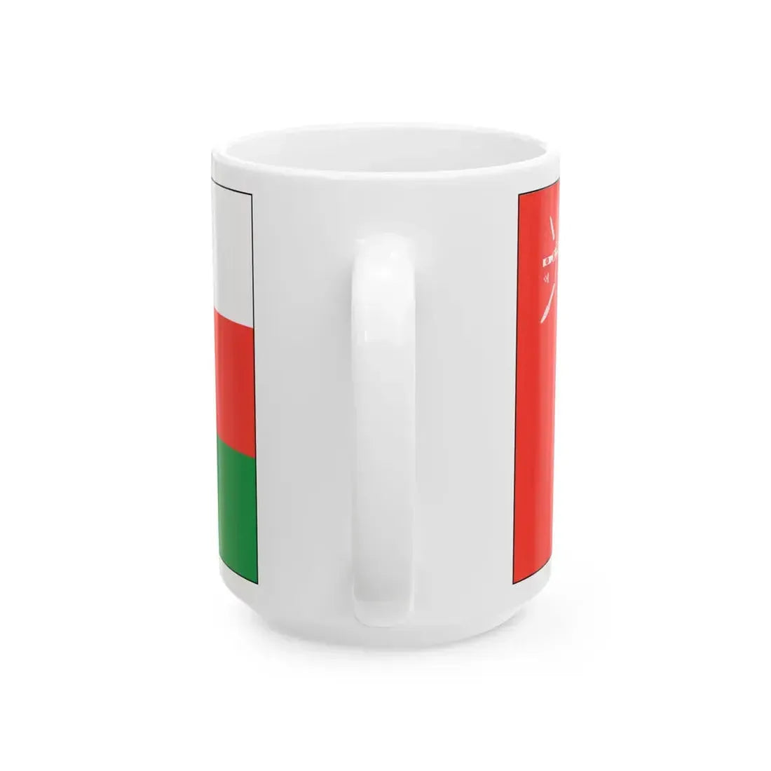 Flag of Oman bordered (Oman) White Coffee Mug - Go Mug Yourself
