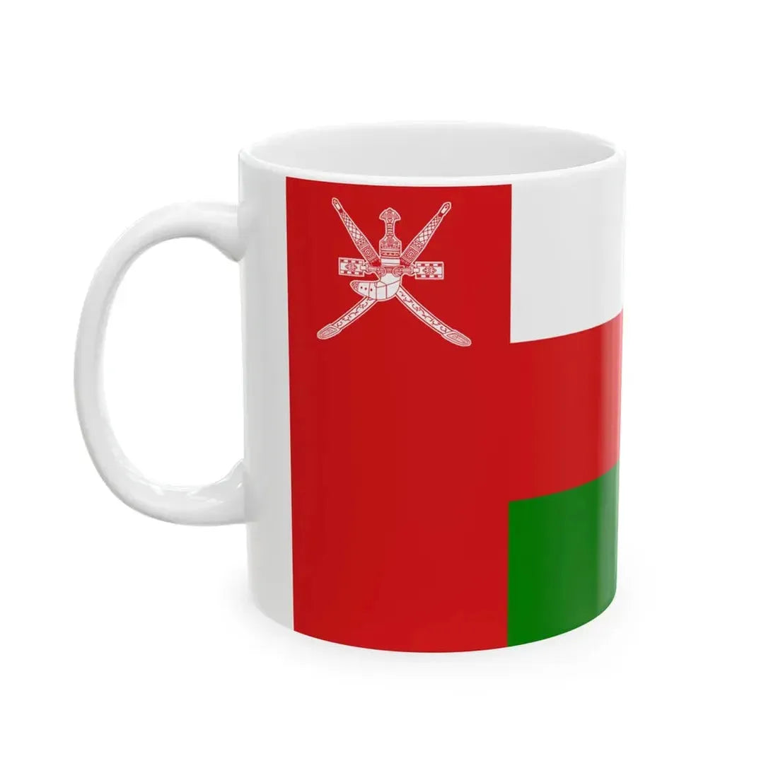 Flag of Oman official (Oman) White Coffee Mug - Go Mug Yourself