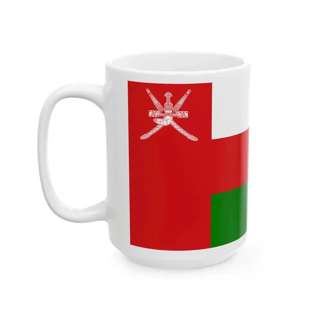 Flag of Oman official (Oman) White Coffee Mug - Go Mug Yourself