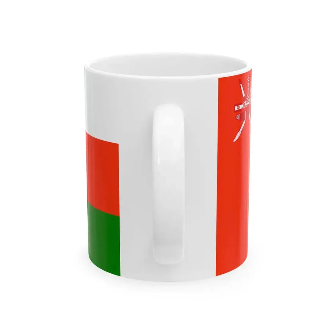 Flag of Oman Orange (Oman) White Coffee Mug - Go Mug Yourself