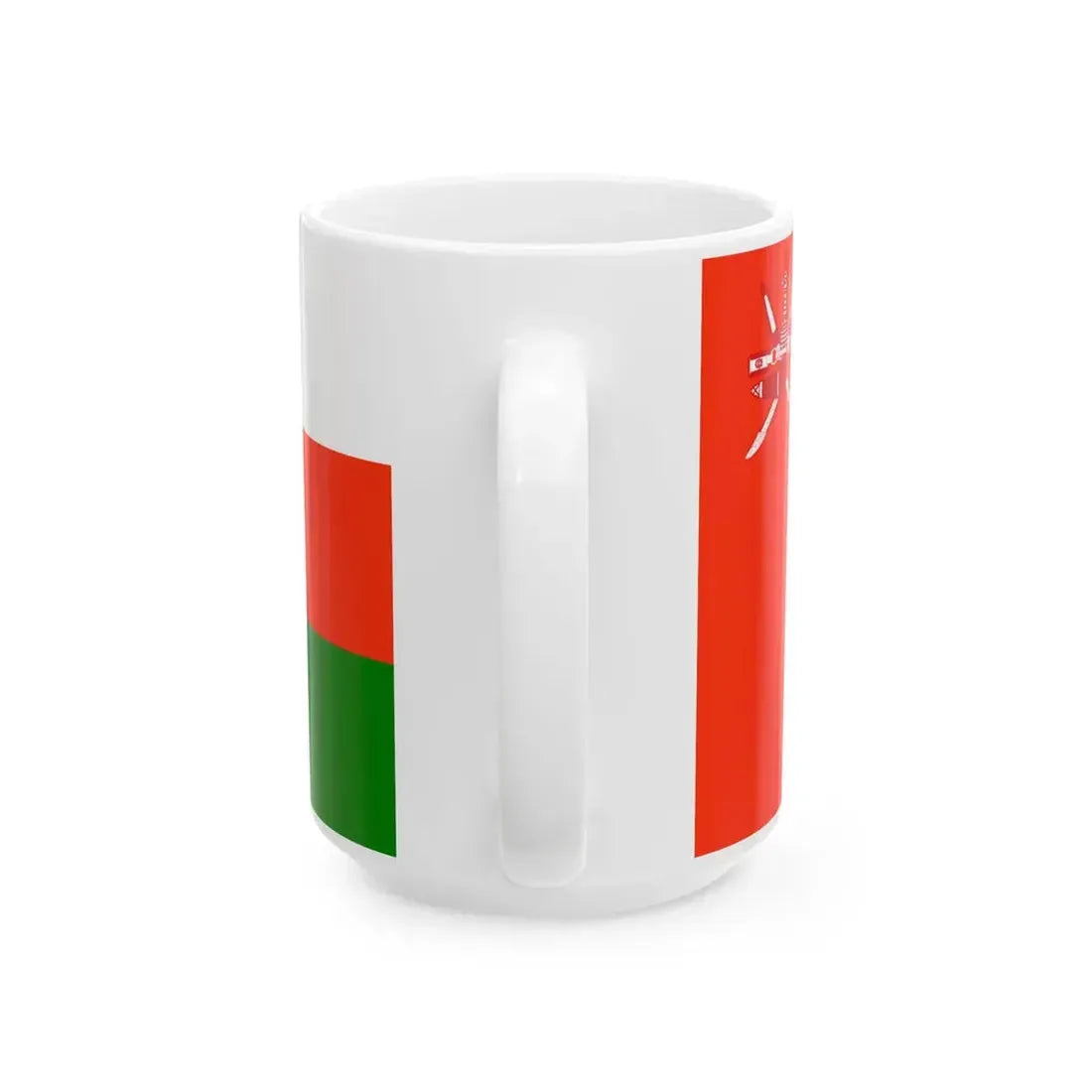 Flag of Oman Orange (Oman) White Coffee Mug - Go Mug Yourself