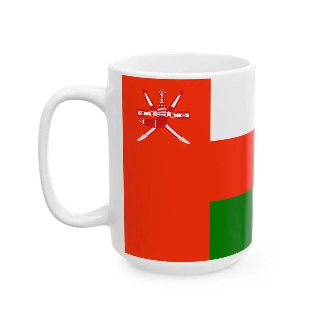 Flag of Oman Orange (Oman) White Coffee Mug - Go Mug Yourself
