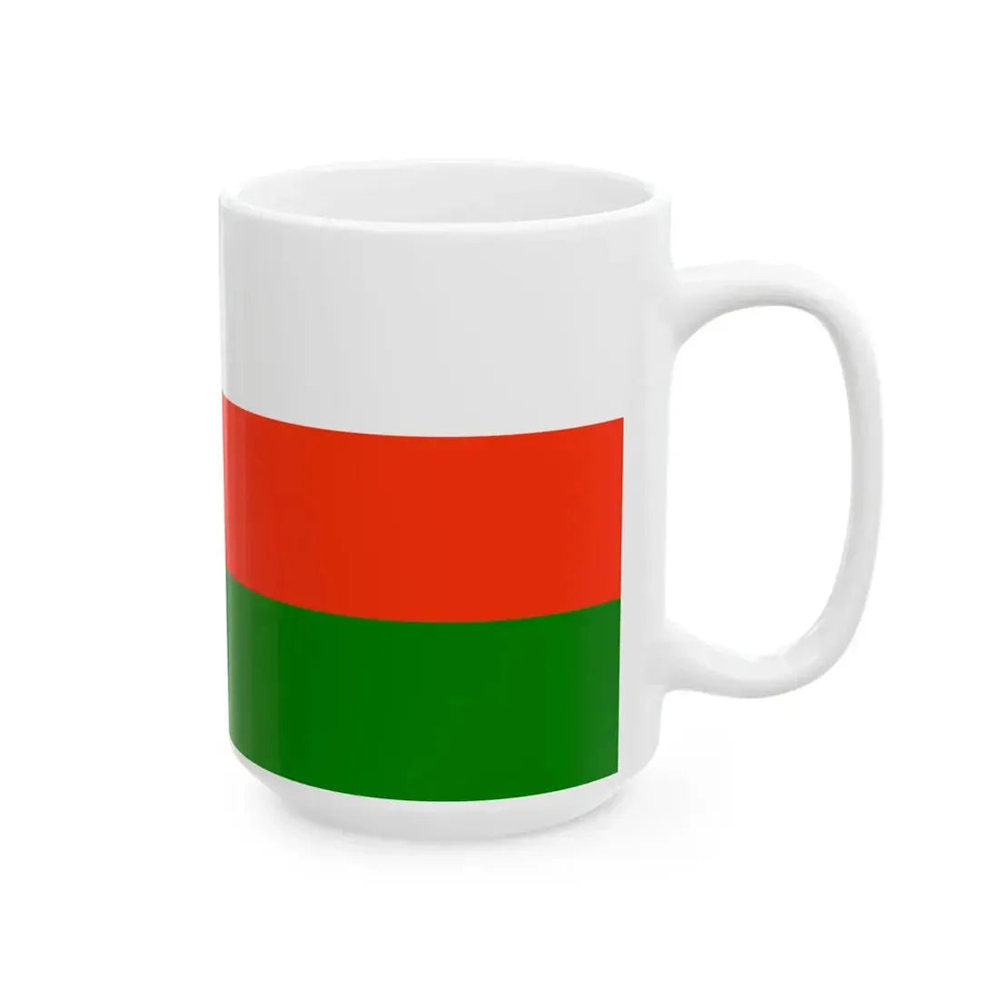 Flag of Oman Orange (Oman) White Coffee Mug - Go Mug Yourself