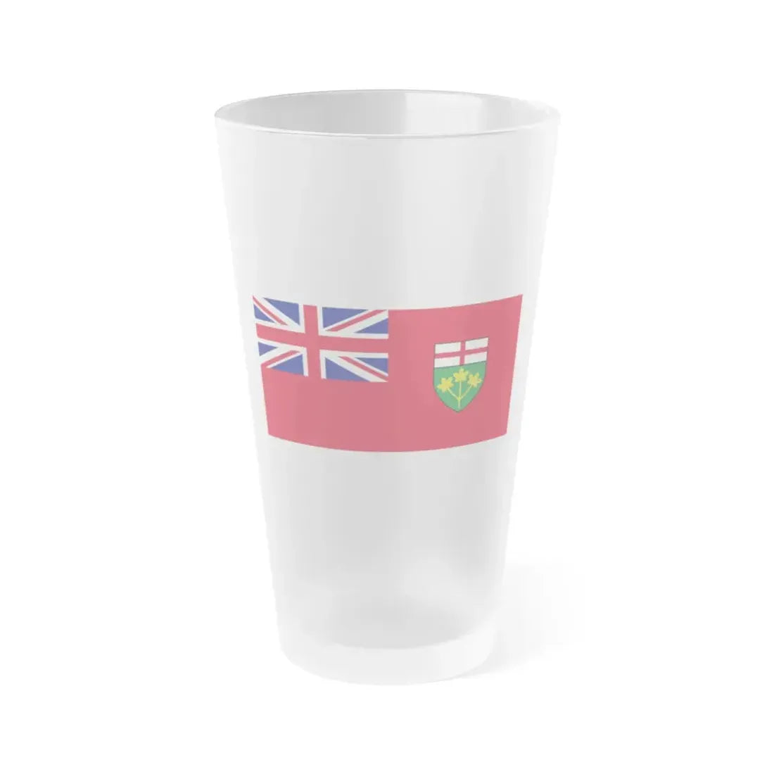 Flag of Ontario Canada - Frosted Pint Glass 16oz 16oz Frosted - Go Mug Yourself