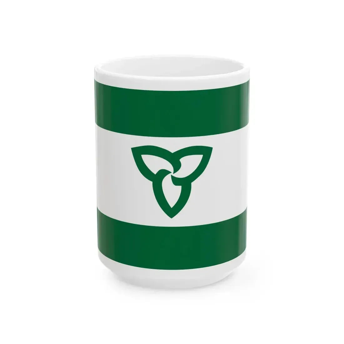 Flag of Ontario Green Ensign (Canada) White Coffee Mug 15oz - Go Mug Yourself