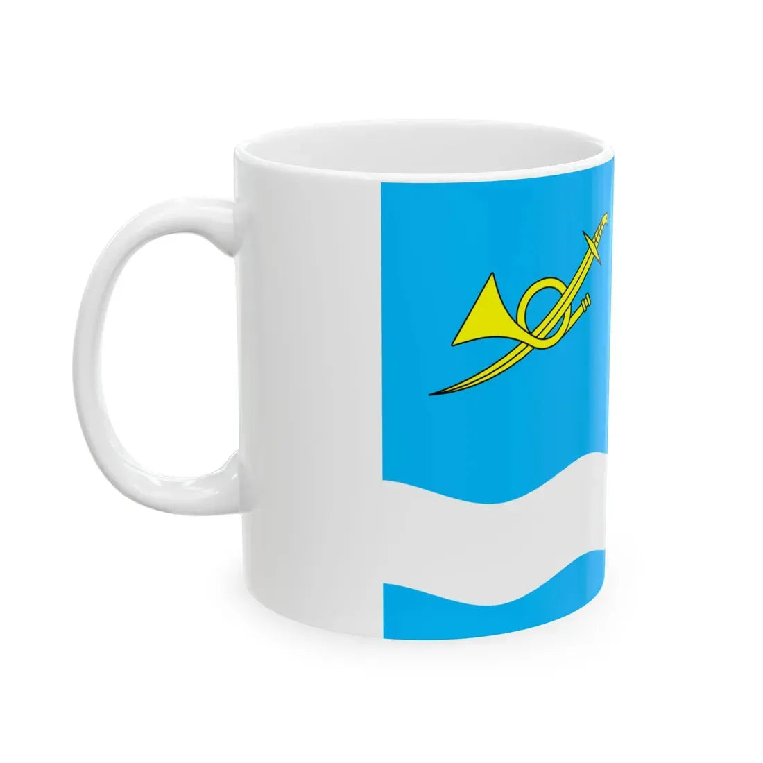 Flag of Onufriivka raion (Ukraine) White Coffee Mug - Go Mug Yourself