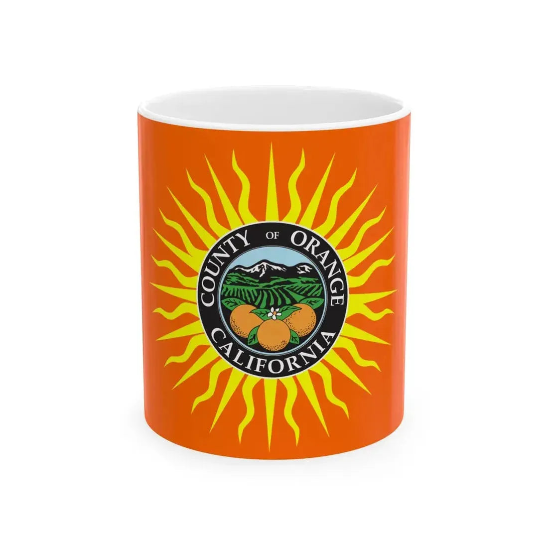Flag of Orange County California (United States) White Coffee Mug 11oz - Go Mug Yourself