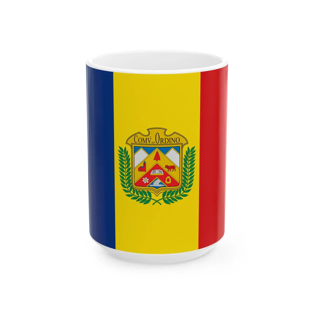 Flag of Ordino (Andorra) White Coffee Mug 15oz - Go Mug Yourself