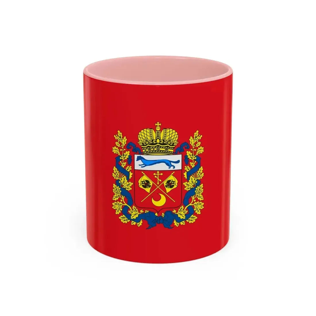 Flag of Orenburg Oblast Russia - Accent Coffee Mug 11oz Pink - Go Mug Yourself