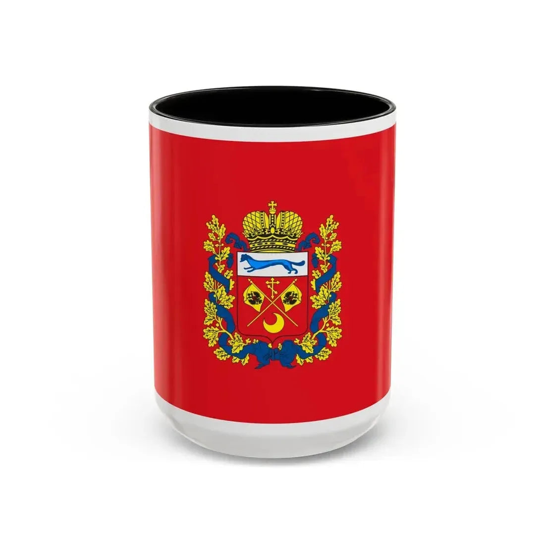 Flag of Orenburg Oblast Russia - Accent Coffee Mug 15oz Black - Go Mug Yourself