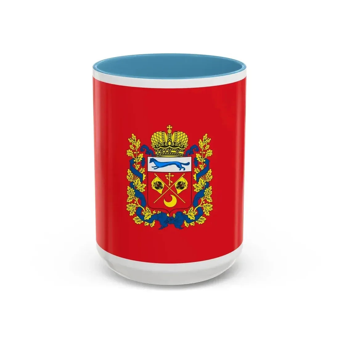 Flag of Orenburg Oblast Russia - Accent Coffee Mug 15oz Light Blue - Go Mug Yourself