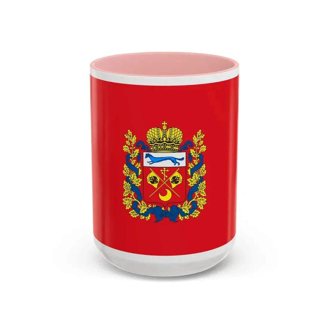Flag of Orenburg Oblast Russia - Accent Coffee Mug 15oz Pink - Go Mug Yourself