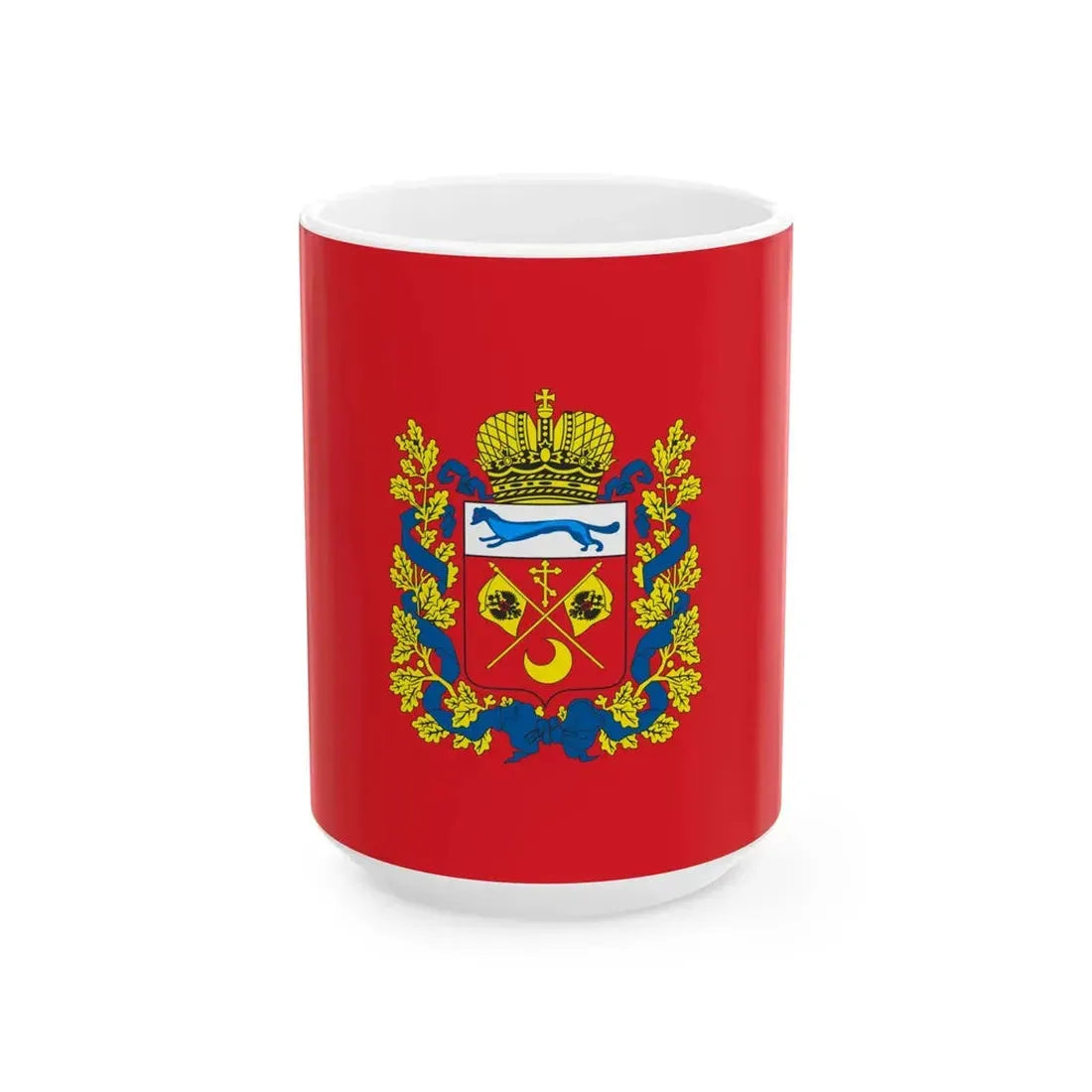 Flag of Orenburg Oblast (Russia) White Coffee Mug 15oz - Go Mug Yourself