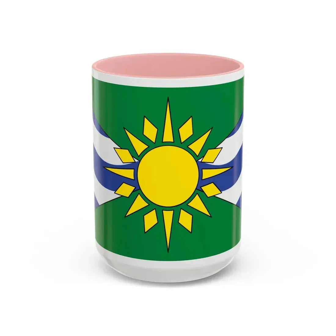 Flag of Orillia Ontario Canada - Accent Coffee Mug 15oz Pink - Go Mug Yourself