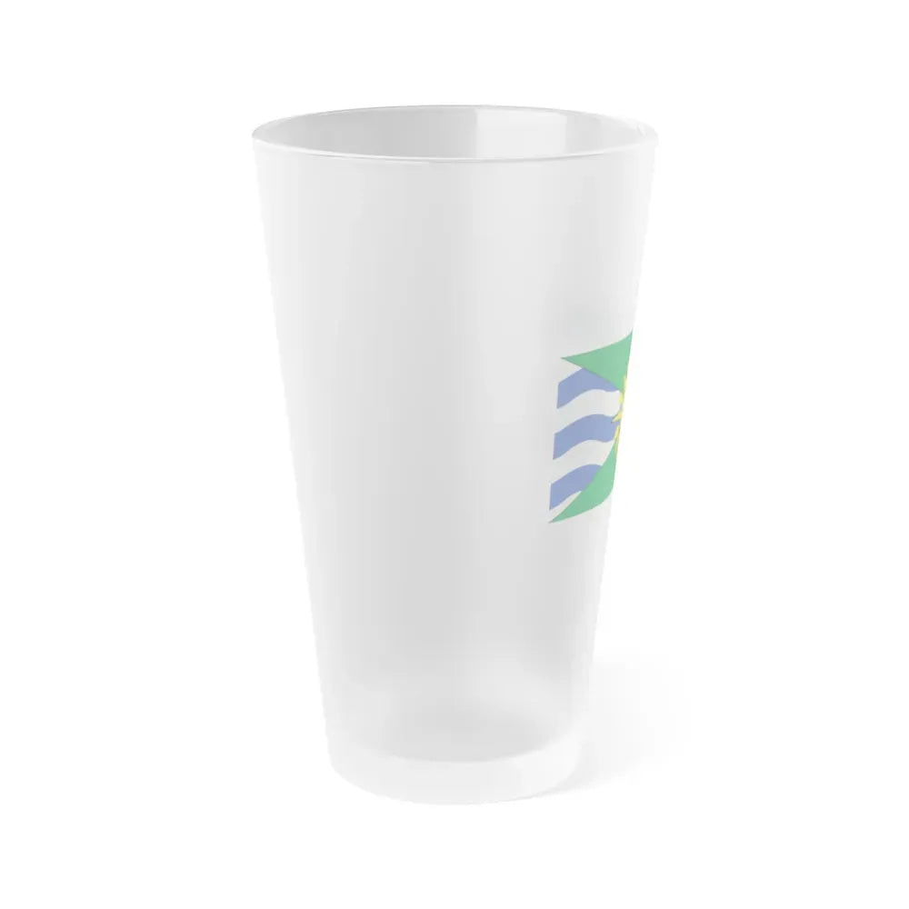 Flag of Orillia Ontario Canada - Frosted Pint Glass 16oz - Go Mug Yourself