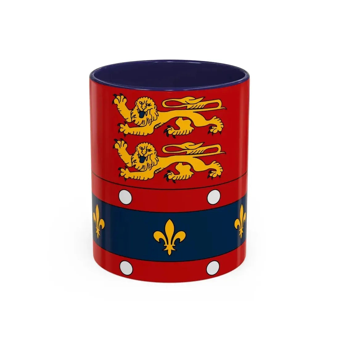 Flag of Orne France 2 - Accent Coffee Mug 11oz Navy - Go Mug Yourself