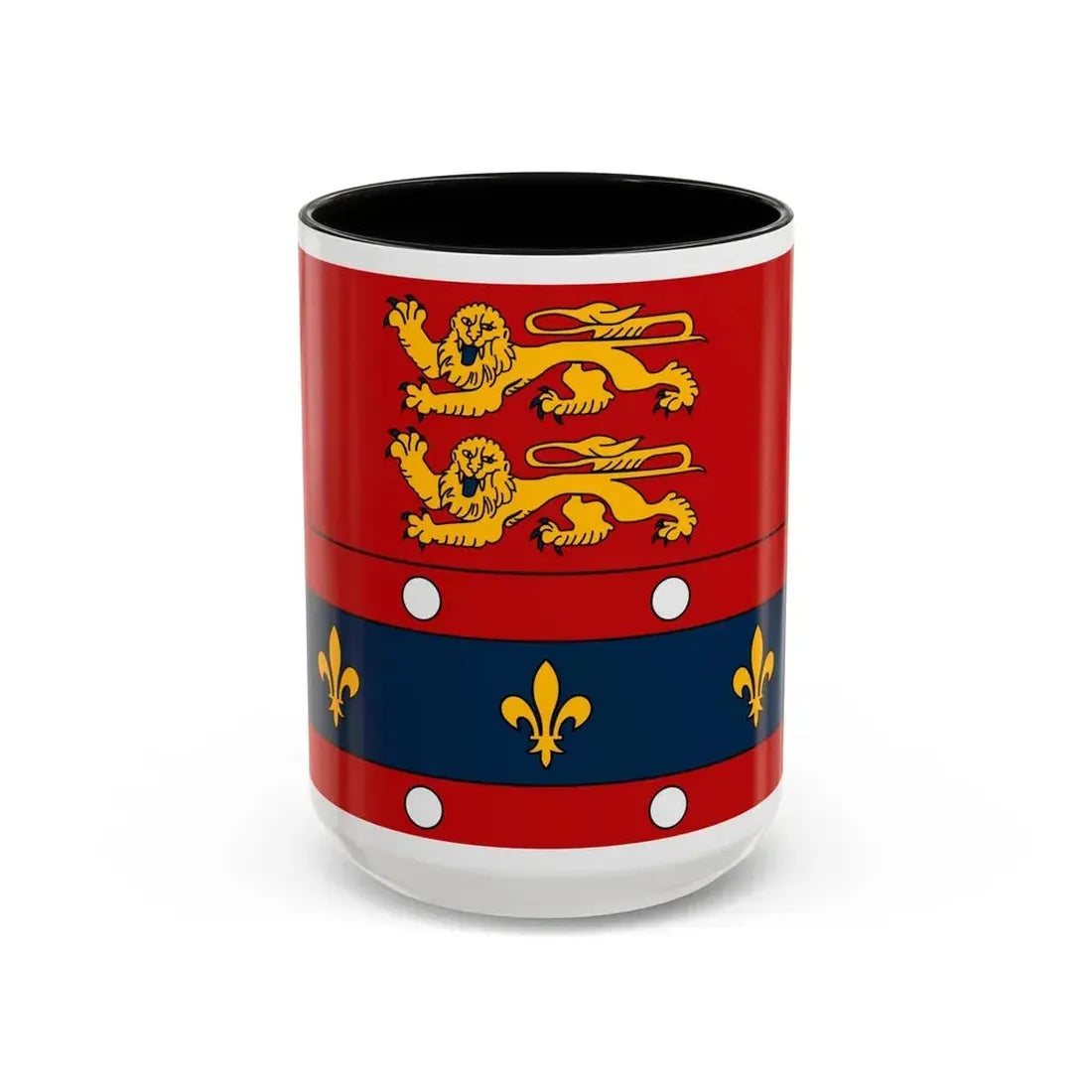 Flag of Orne France 2 - Accent Coffee Mug 15oz Black - Go Mug Yourself