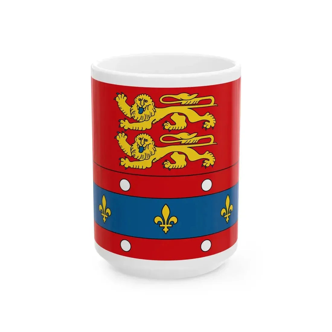 Flag of Orne (France) White Coffee Mug 15oz - Go Mug Yourself