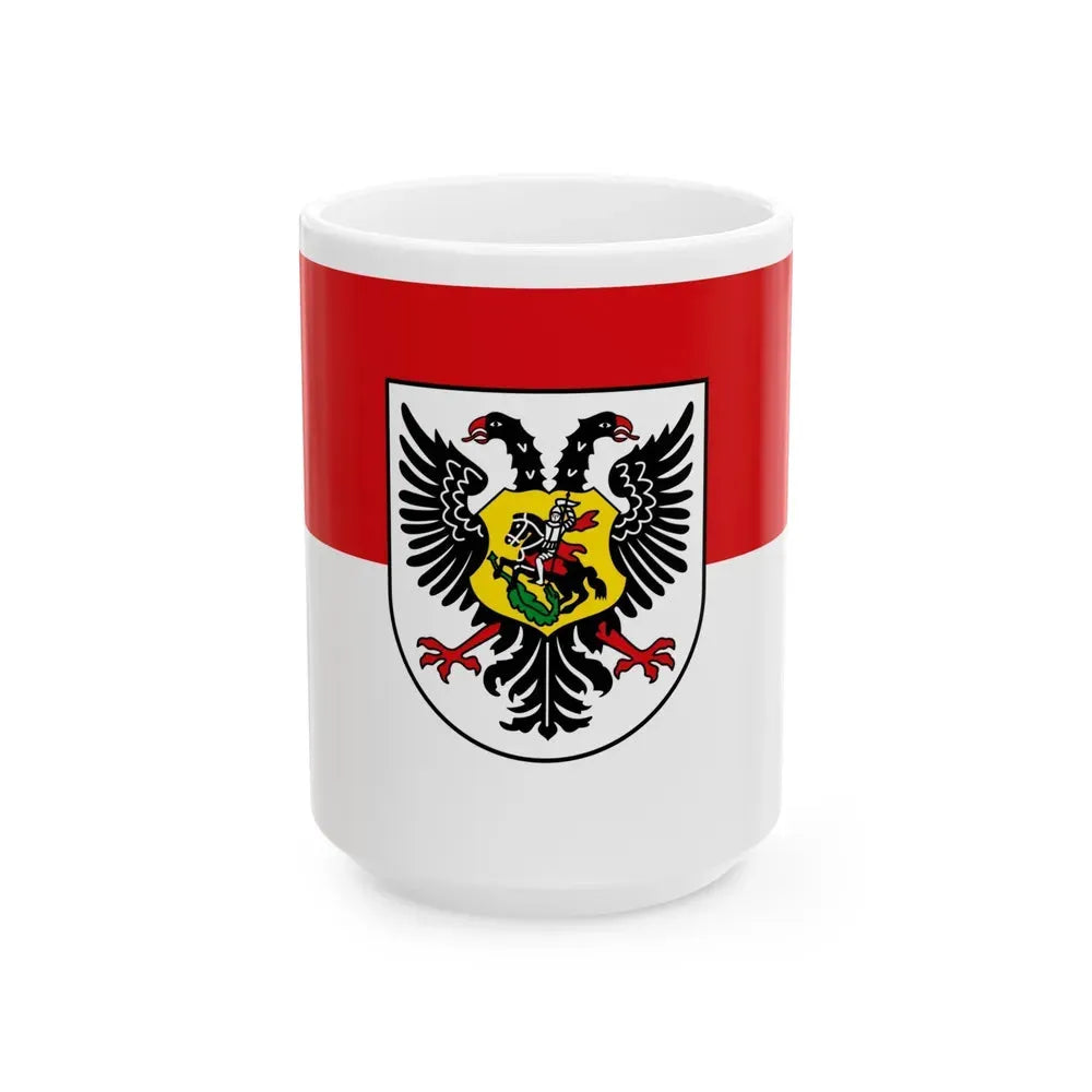 Flag of Ortenaukreis Germany - White Coffee Mug 15oz - Go Mug Yourself