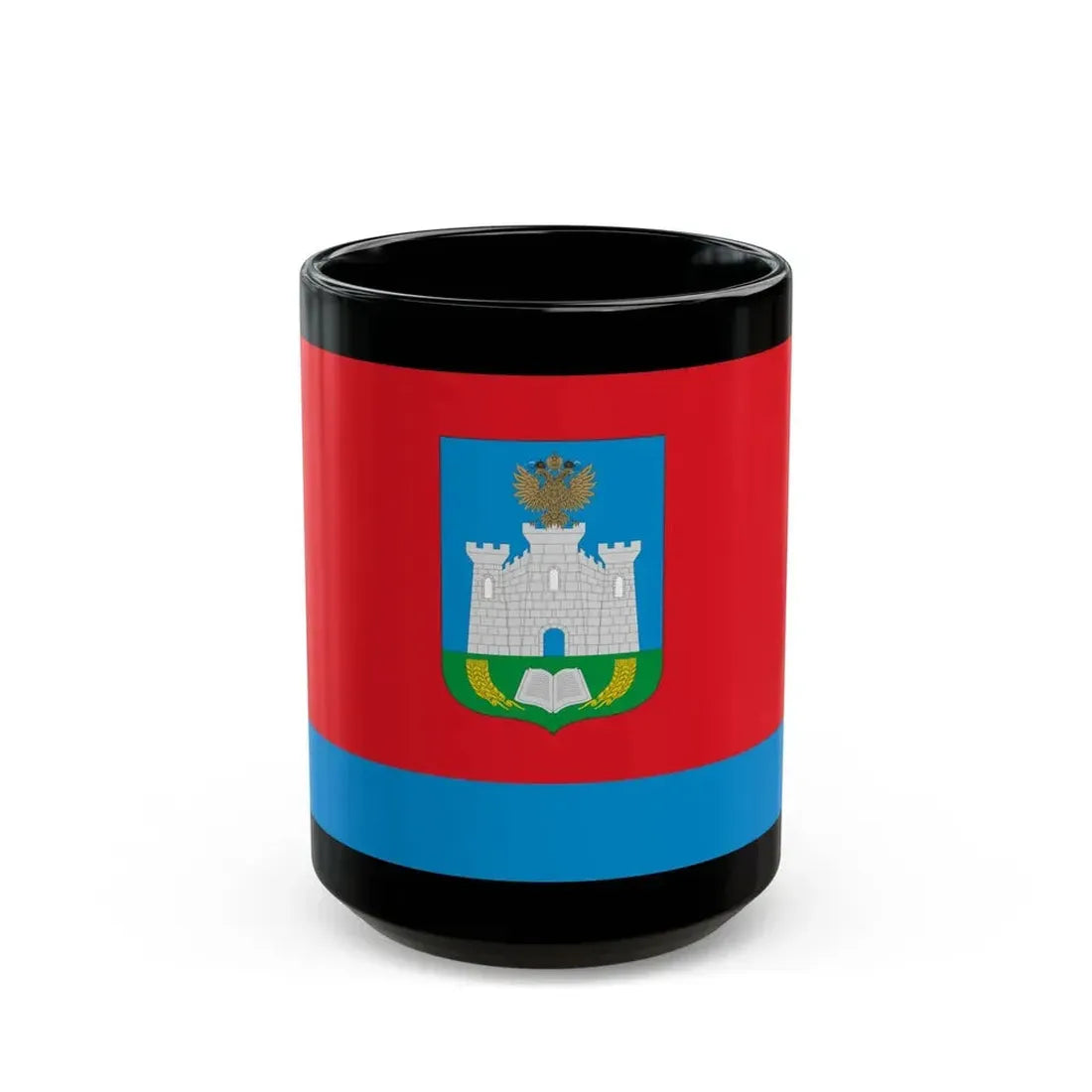Flag of Oryol Oblast Russia - Black Coffee Mug 15oz - Go Mug Yourself