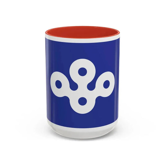 Flag of Osaka Prefecture Japan - Accent Coffee Mug 15oz Red - Go Mug Yourself