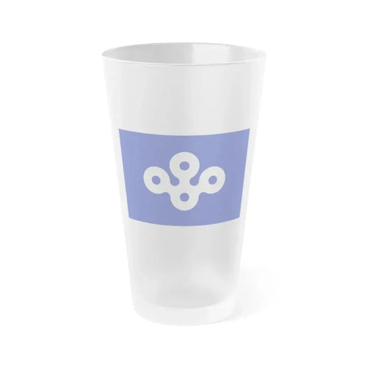 Flag of Osaka Prefecture Japan - Frosted Pint Glass 16oz 16oz Frosted - Go Mug Yourself