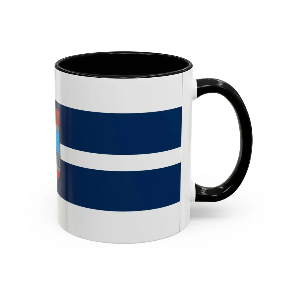Flag of Osijek Baranja County Croatia - Accent Coffee Mug - Go Mug Yourself